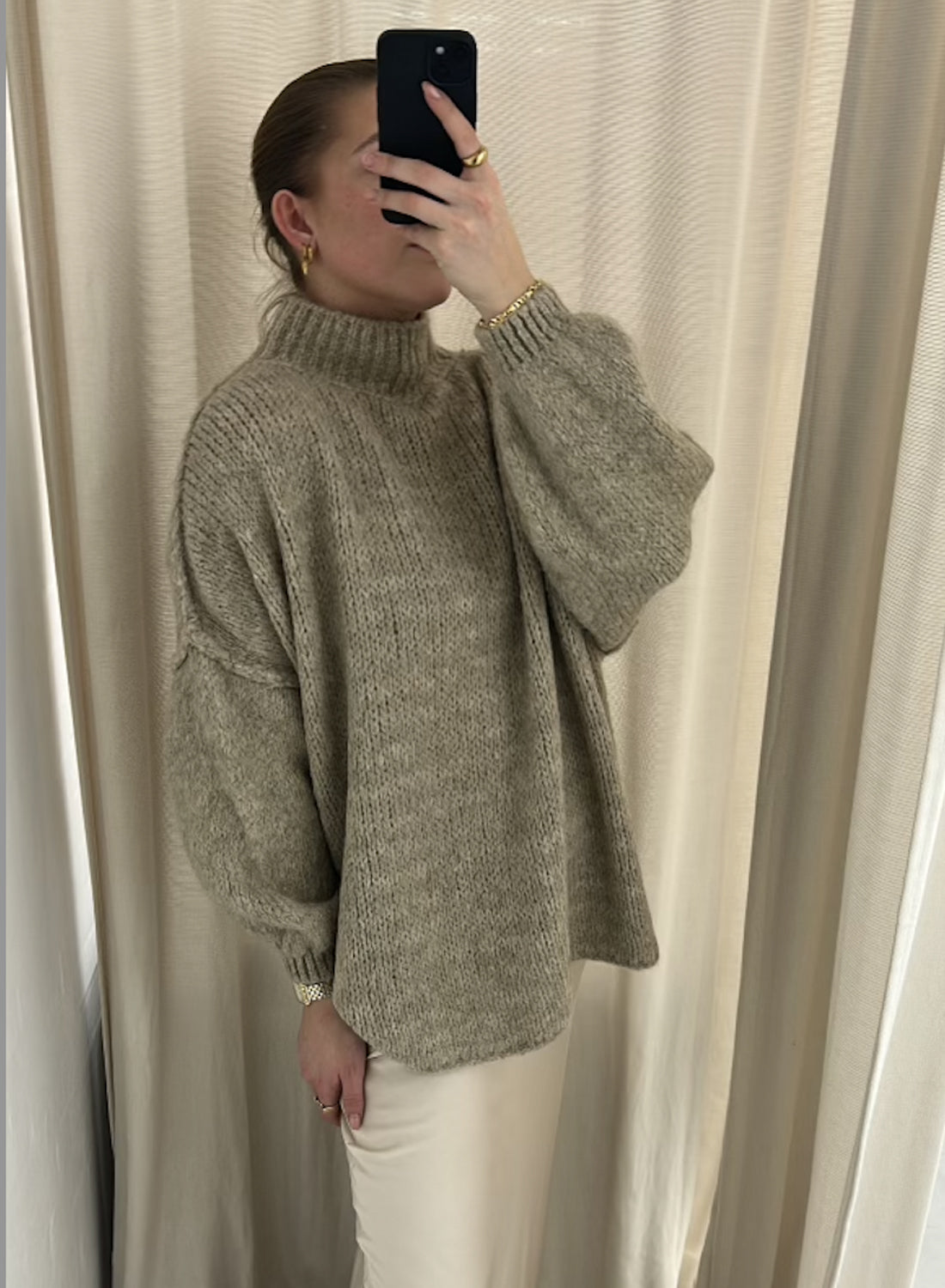 The Collection Oversized Knit Sand