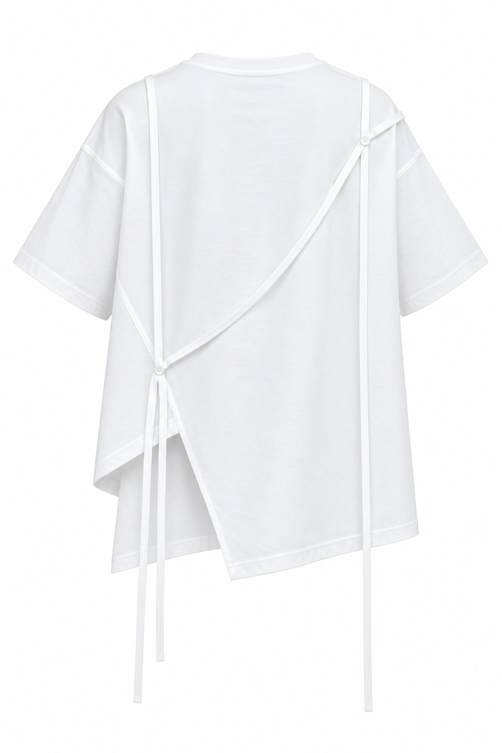 Jenner T-shirt fra The Collection i hvid med snore bagfra