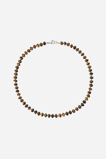 Andcopenhagen Jewelry - Perlehalsklæde - Tiger øje - Ebba
