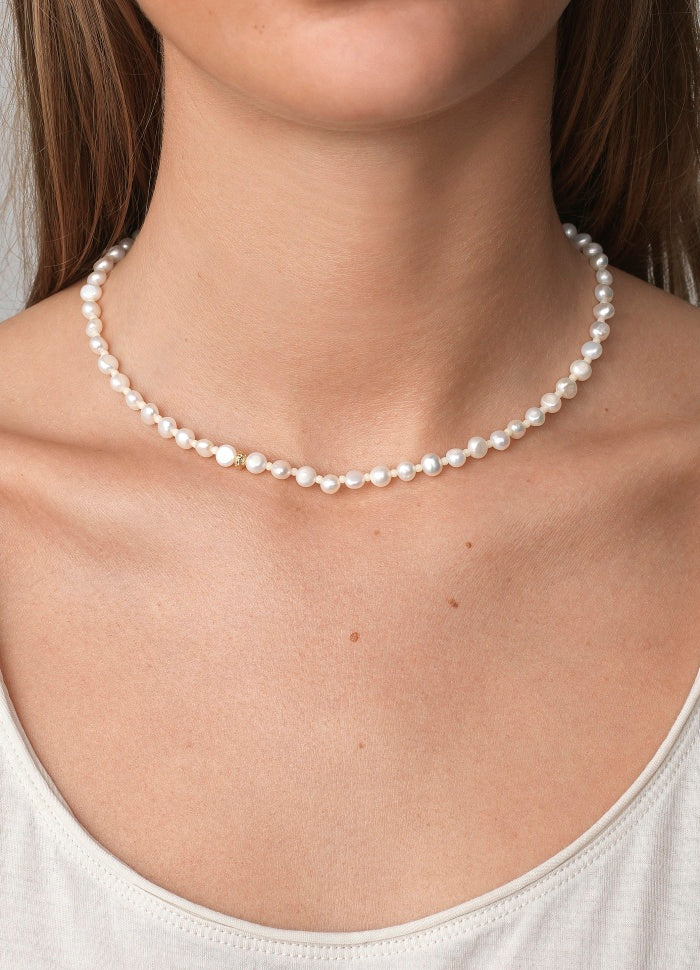 Anni Lu - Halskæde - Gold - Petite Stellar Pearly