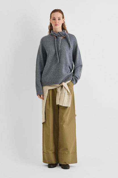 Rouge Edit - Striktrøje - Dark Grey Melange - Kate