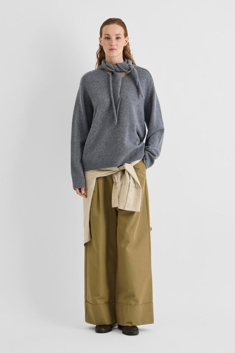 Rouge Edit - Striktrøje - Dark Grey Melange - Kate