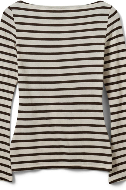 Sofie schnoor women - T-shirt - Brown Striped - Cecesw