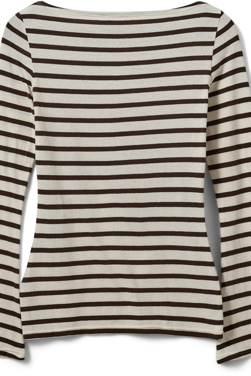 Sofie schnoor women - T-shirt - Brown Striped - Cecesw