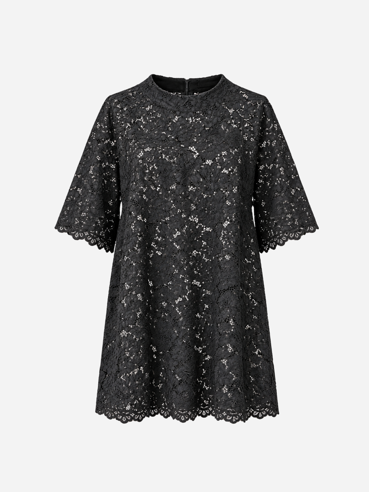 Zeina fra Anine Bing er en sort blonde-T-shirt med en afslappet, let oversize pasform