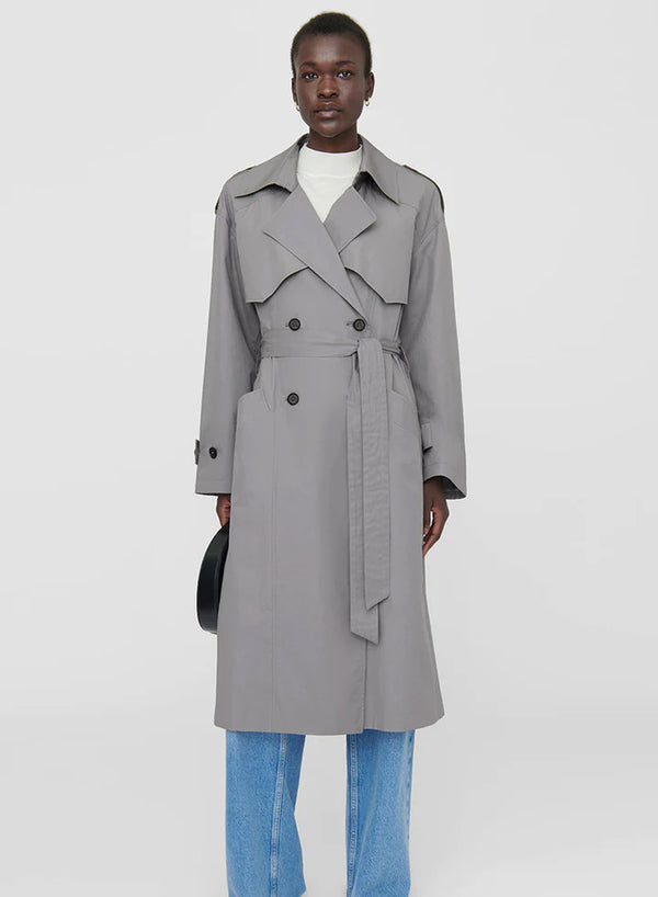 Anine Bing Finley Trench Grey