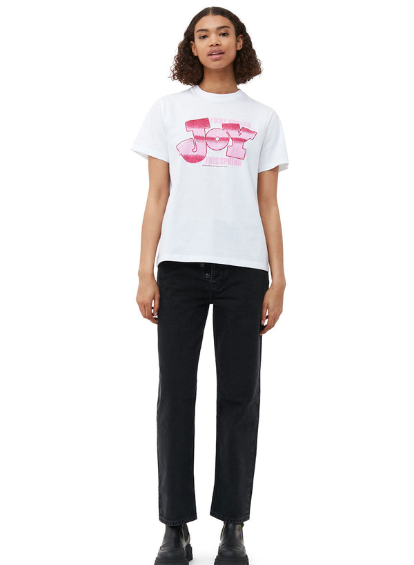 Ganni Basic Jersey Joy Relaxed T-shirt Bright White