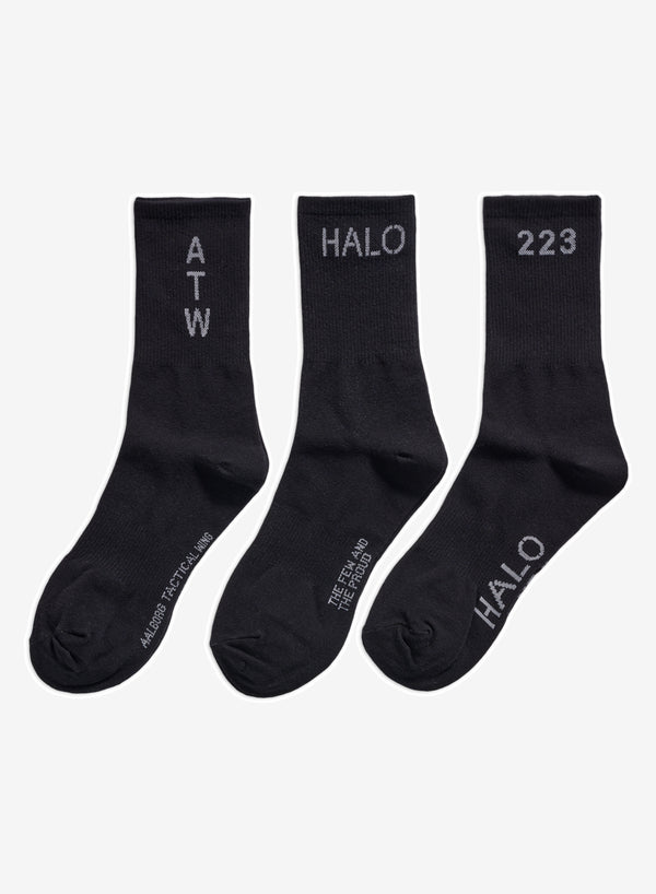 Halo 3-Pack Socks Black