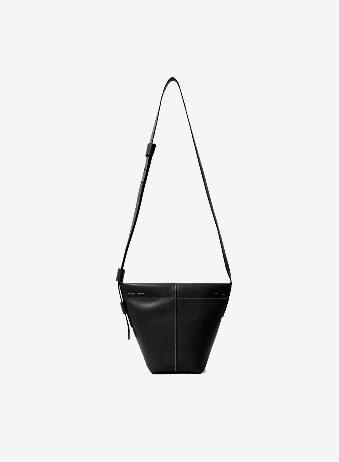 Proenza Schouler White Label Barrow Leather Mini Bucket Bag Black