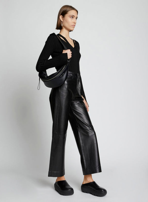 Proenza Schouler White Label Stanton Leather Sling Bag Black