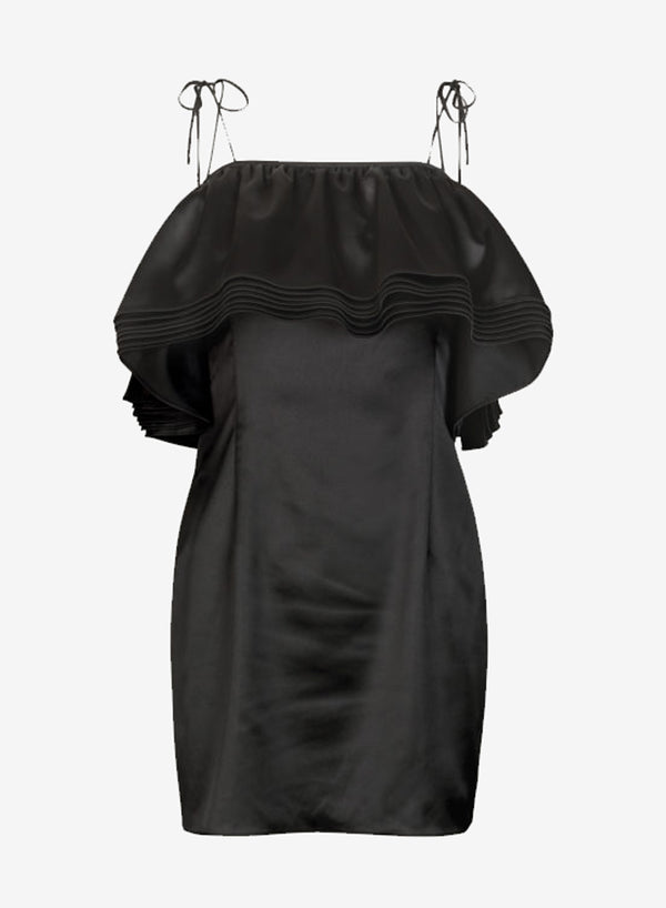 The Garment Los Angeles Ruffle Dress Black