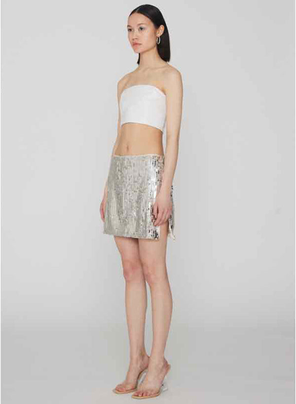 Rotate Oliriiia Sequin Mini Skirt Silver