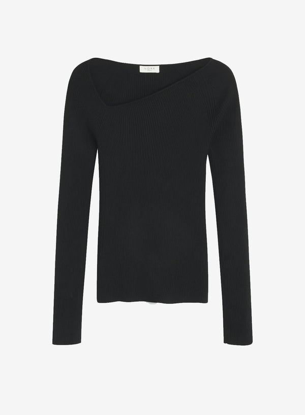 Norr Sherry Knit Top Black